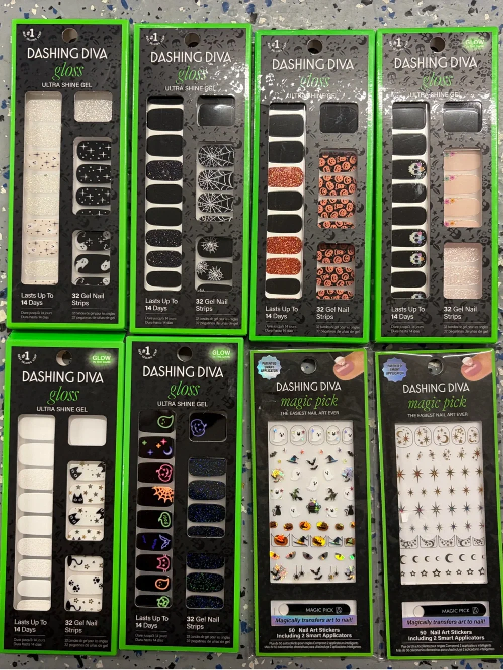 Dashing Diva Nail Strips or stickers  mix and match pick 4 packs for $20
